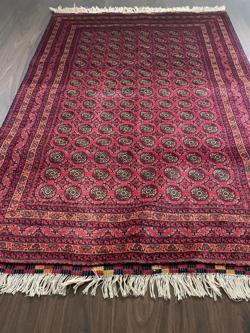 145X105 Afghani rug سجادة أفغانية تركمان - Image 2