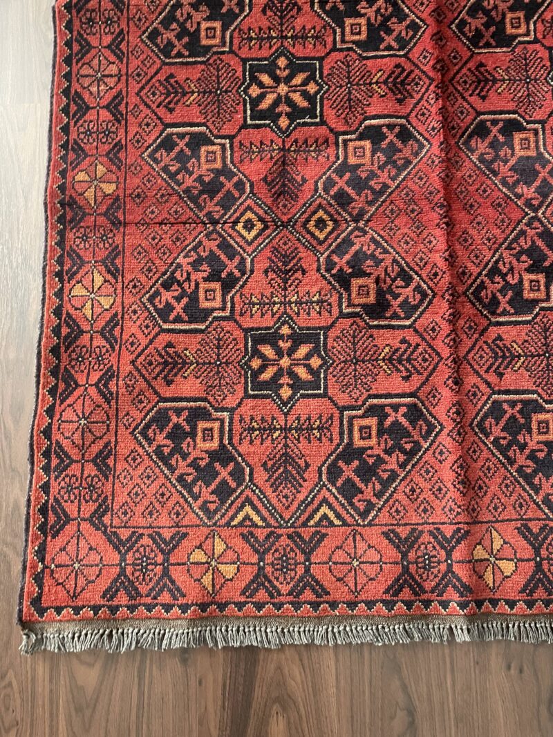 195X120 Afghani rug سجاد أفغاني تركمان - Image 3
