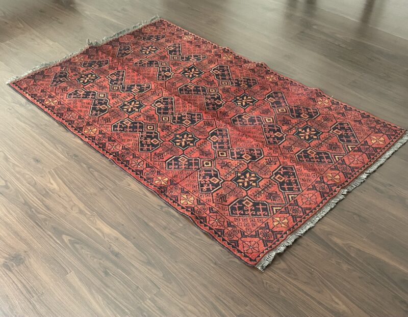 195X120 Afghani rug سجاد أفغاني تركمان - Image 4