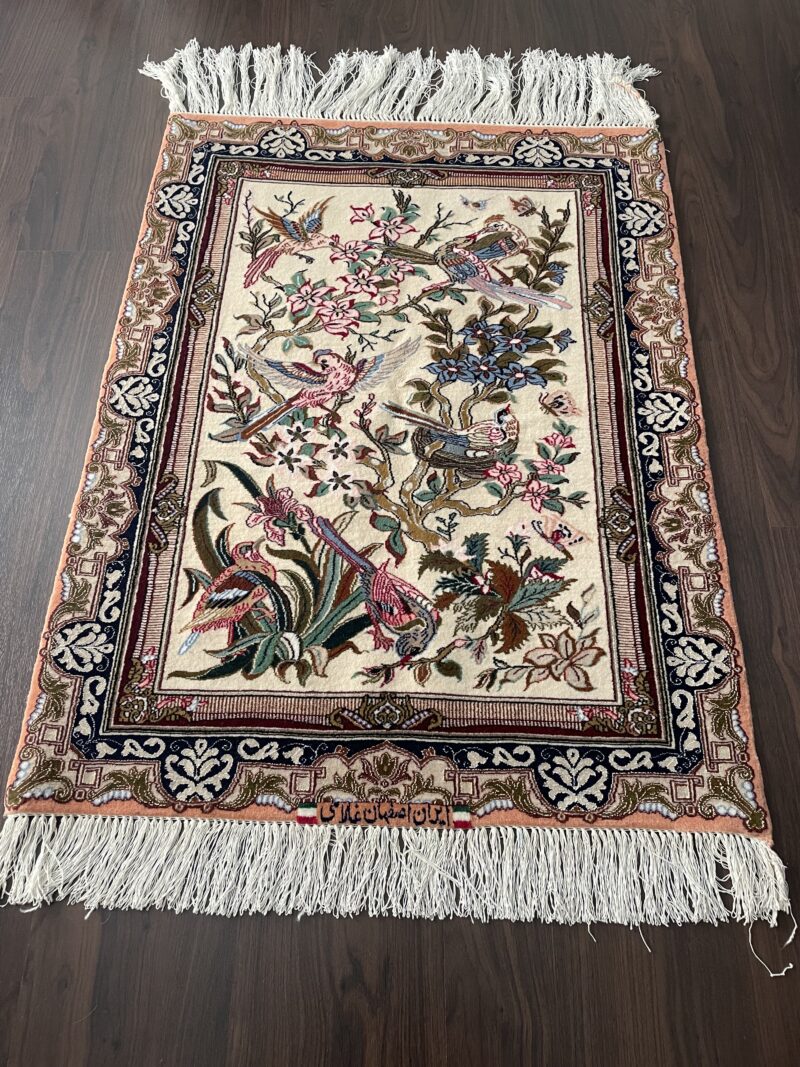 1X73 Persian Isfahan rug سجادة فارسيه أصفهان - Image 3