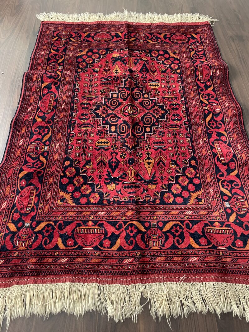 142X104 Afghani rug سجاد أفغاني - Image 2
