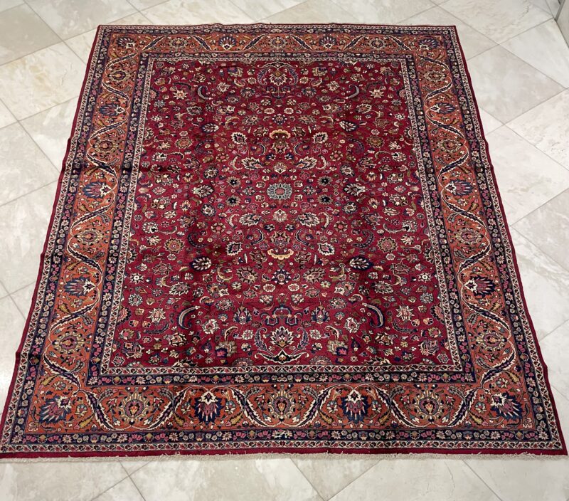376X292 Persian Mashhad Rug سجادة فارسيه مشهد