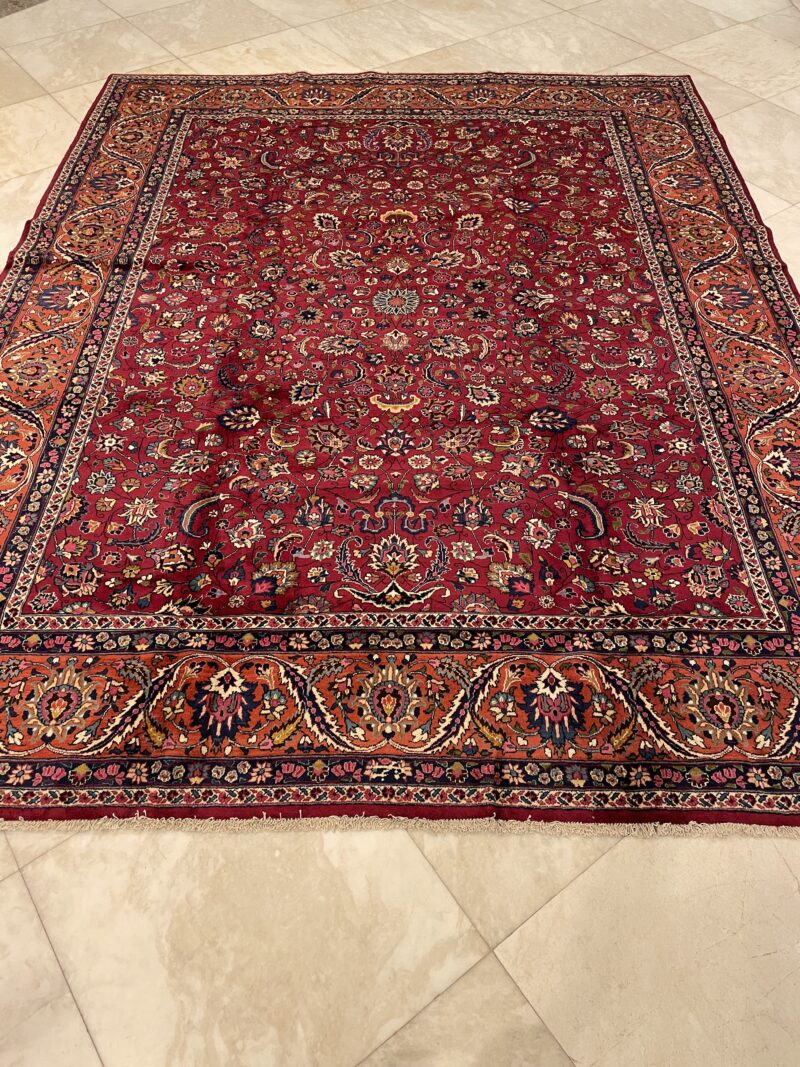 376X292 Persian Mashhad Rug سجادة فارسيه مشهد - Image 2