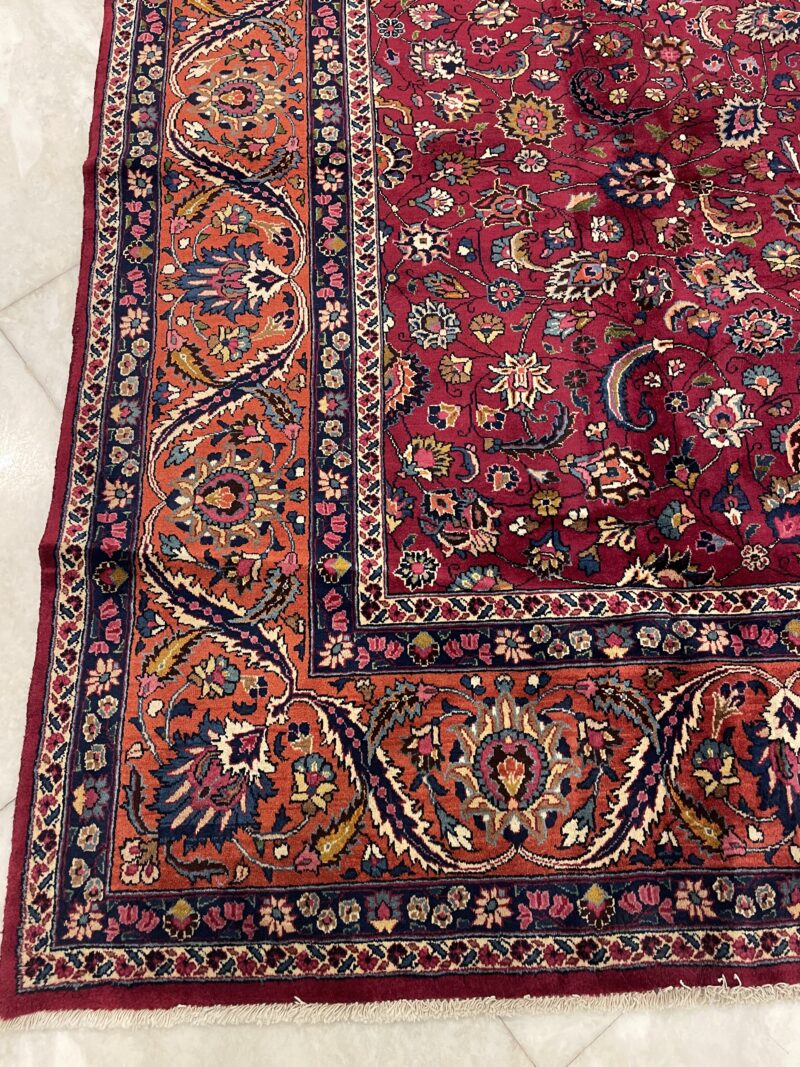 376X292 Persian Mashhad Rug سجادة فارسيه مشهد - Image 3