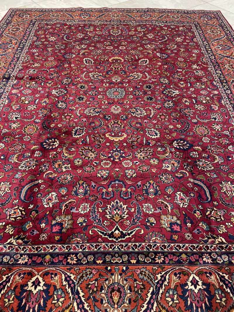 376X292 Persian Mashhad Rug سجادة فارسيه مشهد - Image 4