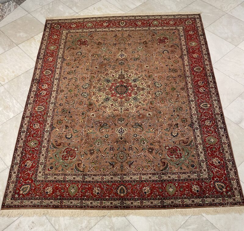 390X3 Persian Tabriz Rug سجادة فارسيه تبريز