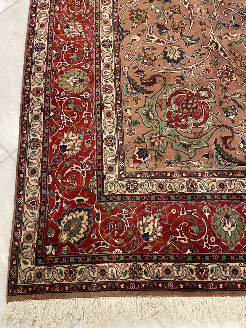 390X3 Persian Tabriz Rug سجادة فارسيه تبريز - Image 4