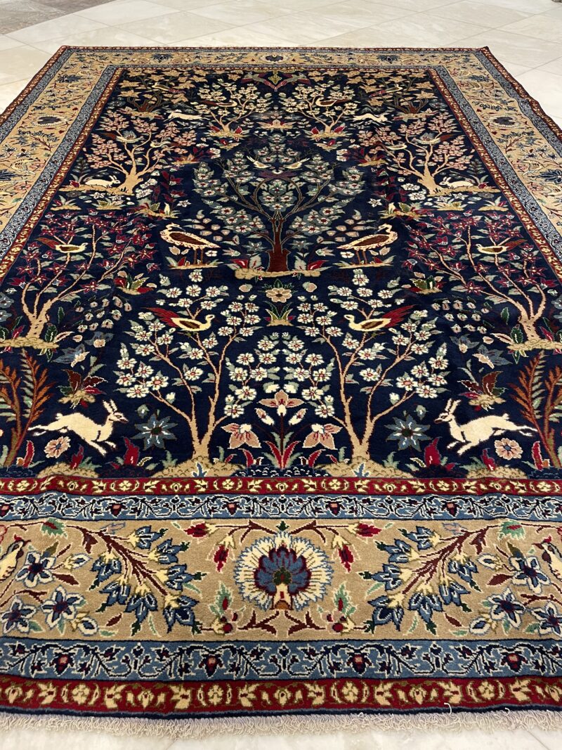 412X298 Persian Isfahan rug سجادة فارسيه أصفهان - Image 2