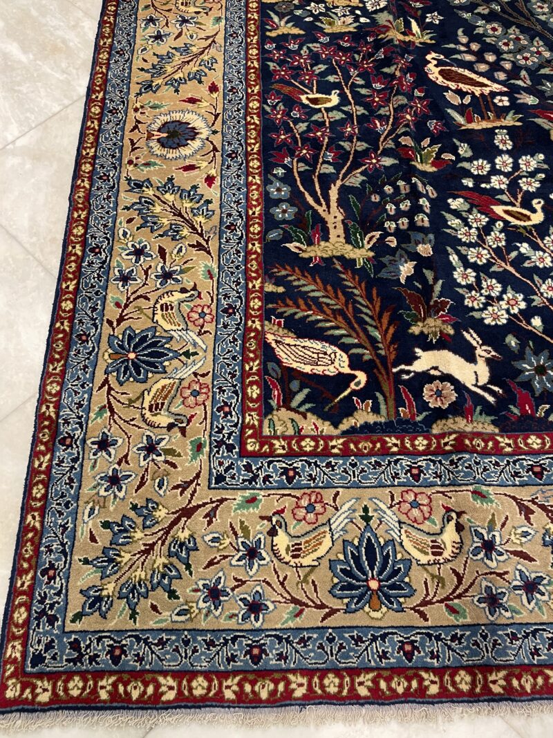 412X298 Persian Isfahan rug سجادة فارسيه أصفهان - Image 3