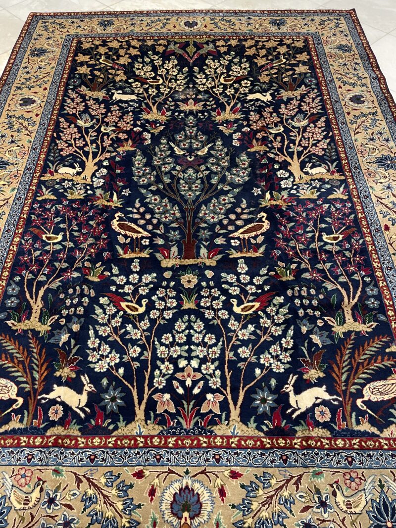 412X298 Persian Isfahan rug سجادة فارسيه أصفهان - Image 4