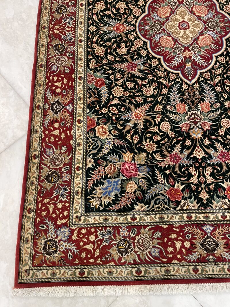 210X141 Qom Persian rug سجادة فارسيه قم - Image 4