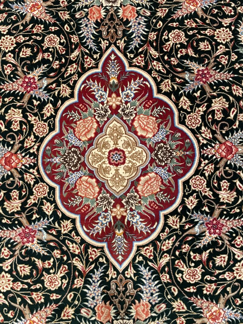 210X141 Qom Persian rug سجادة فارسيه قم - Image 3
