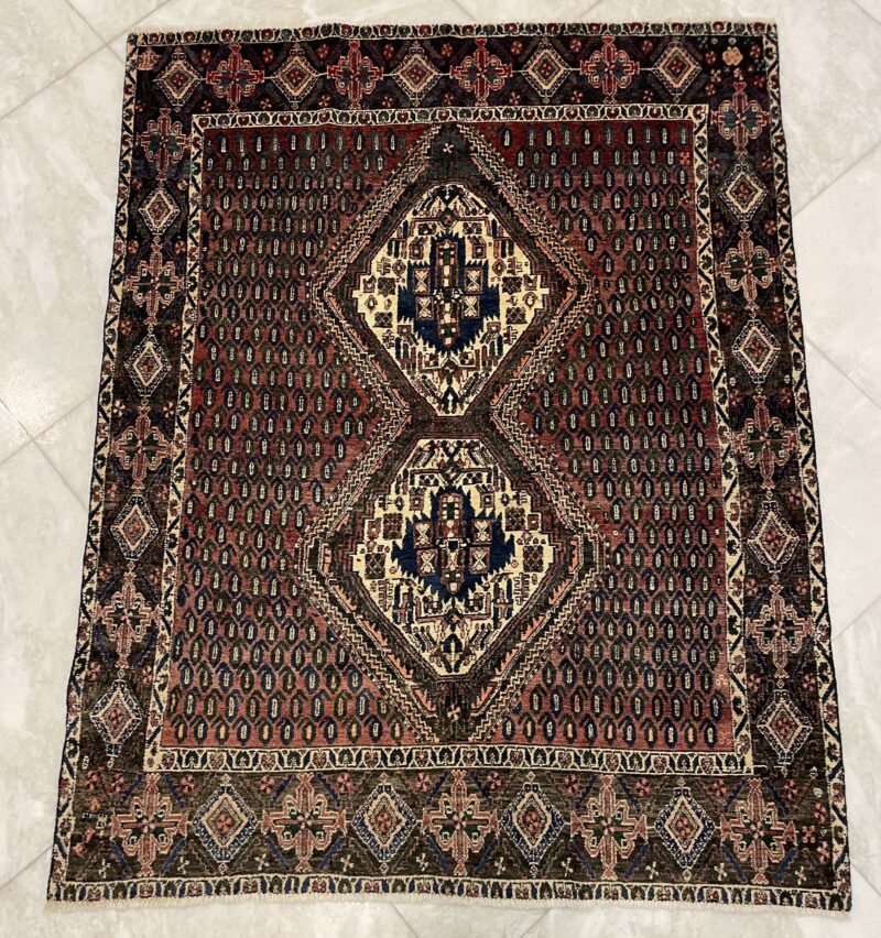 192X151 Persian Bakhtiari Rug سجاد فارسي بختياري أنتيك
