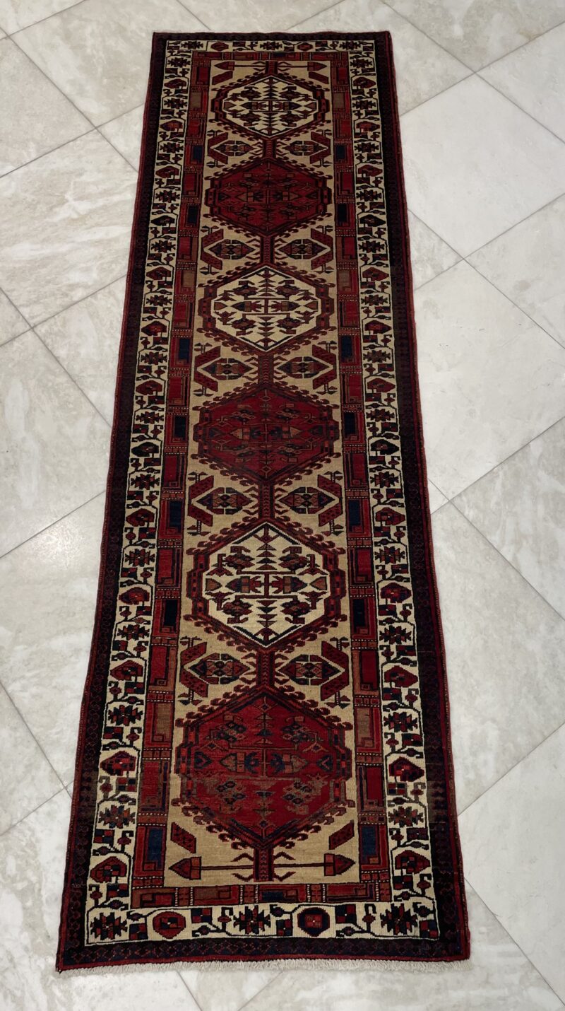 350X103 Persian qarajeh Rug سجادة ممر فارسيه قرجه