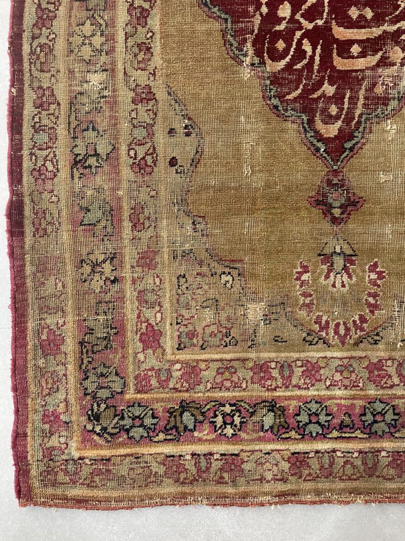 133x87 Antique Kerman Persian Pictorial Rug سجادة كرمان فارسيه أنتيك - Image 3