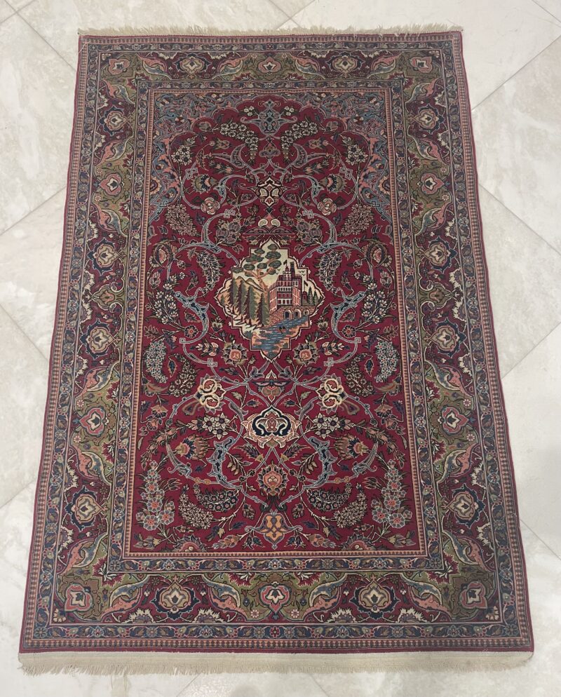 2X1,50 Antique Persian Kashan Rug سجادة فارسيه كاشان أنتيك