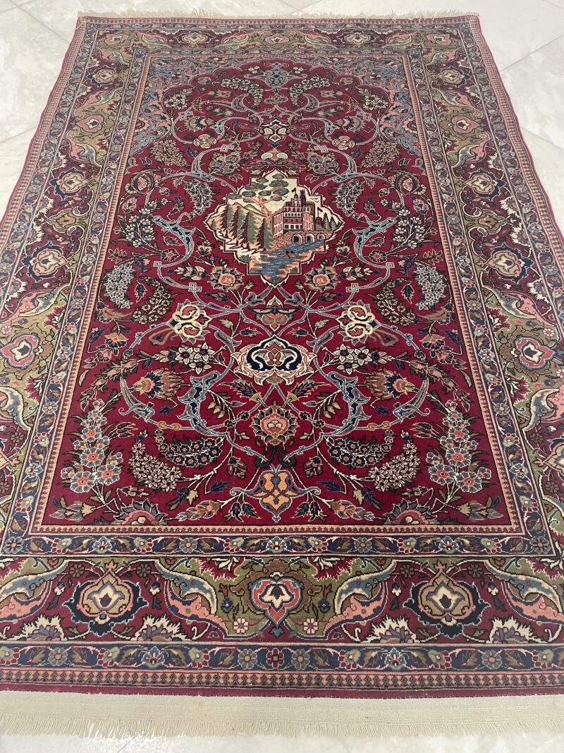 2X1,50 Antique Persian Kashan Rug سجادة فارسيه كاشان أنتيك - Image 2