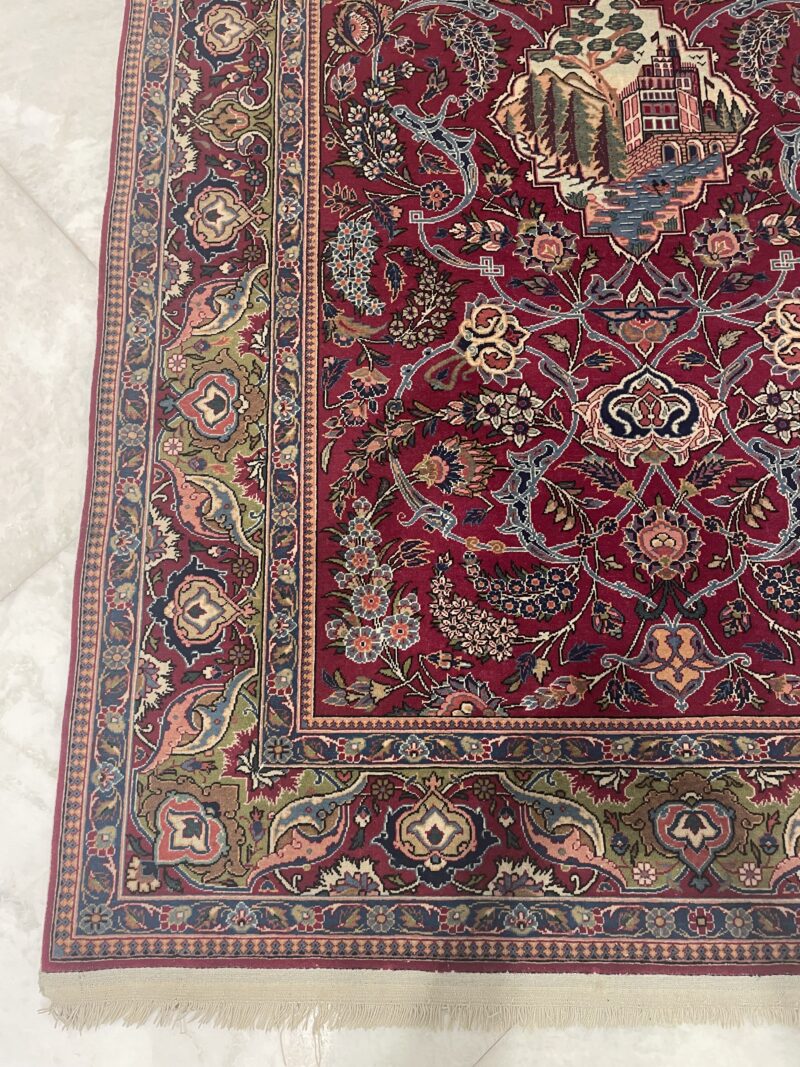 2X1,50 Antique Persian Kashan Rug سجادة فارسيه كاشان أنتيك - Image 3