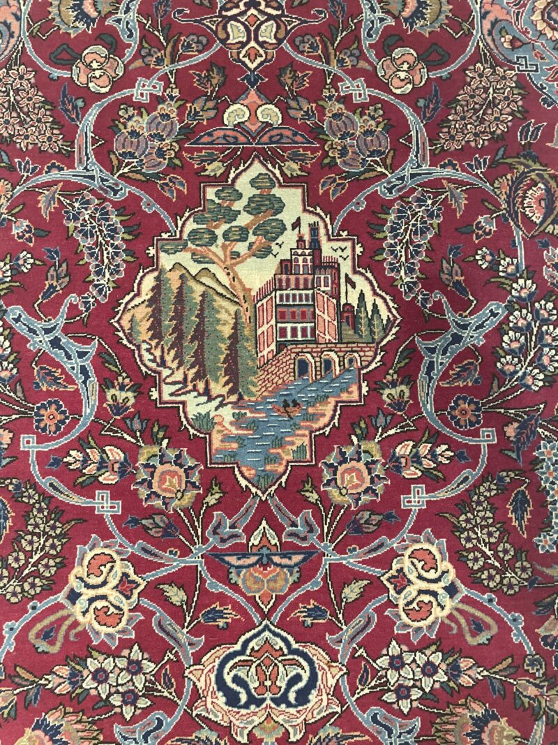 2X1,50 Antique Persian Kashan Rug سجادة فارسيه كاشان أنتيك - Image 4