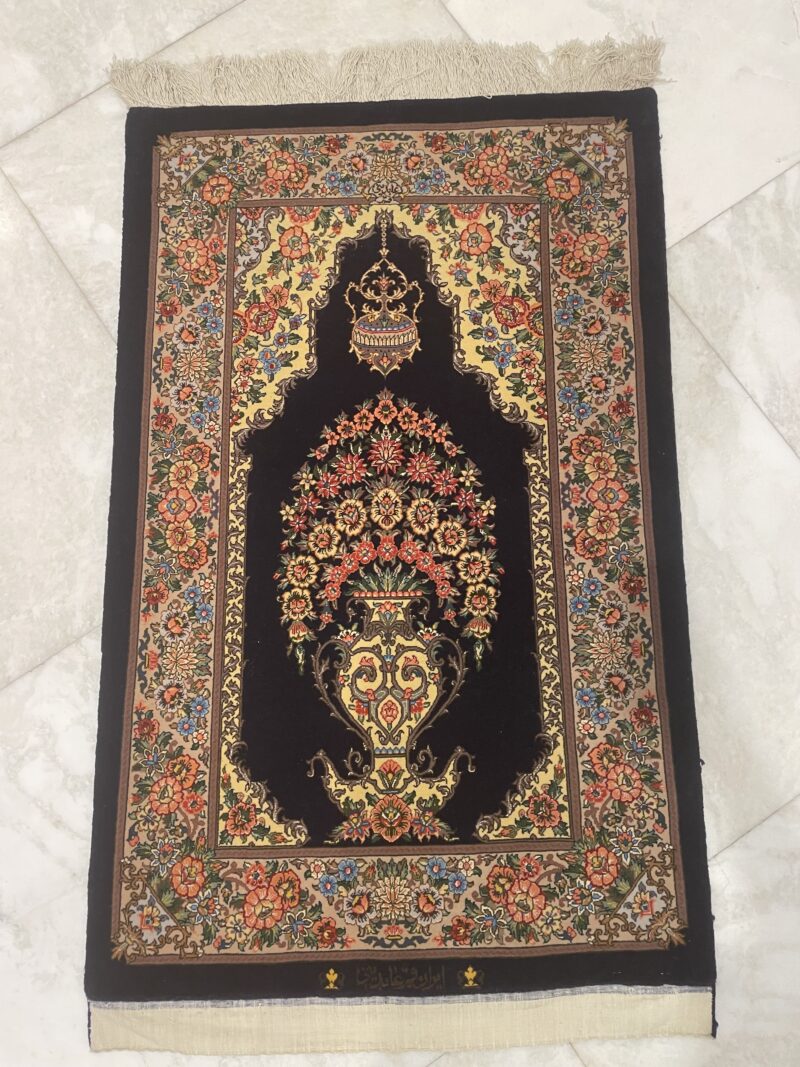 130X80 Persion qom Rug سجادة قم فارسية