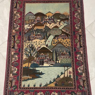 204X134 Antique Persian Kashan Rug سجادة فارسيه كاشان أنتيك