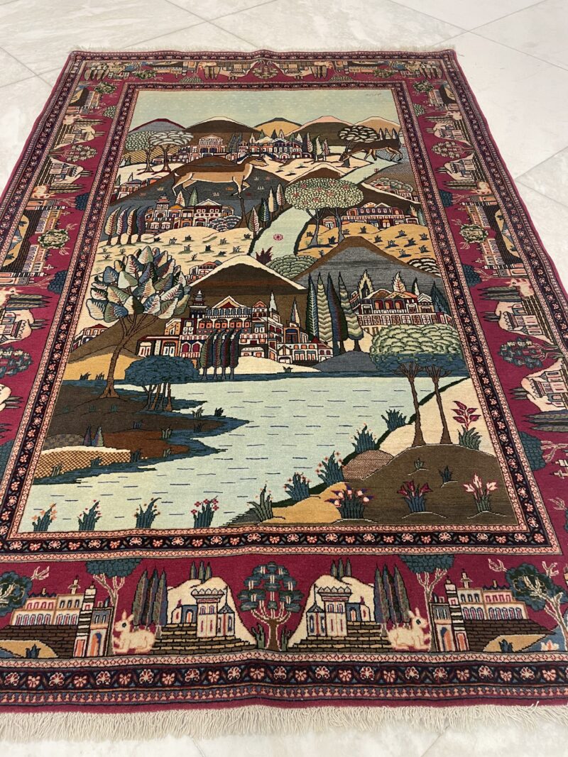 204X134 Antique Persian Kashan Rug سجادة فارسيه كاشان أنتيك - Image 2