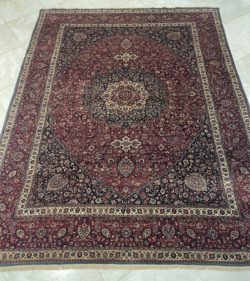 401X304 Antique Amoghli Mashhad rug سجادة النساج المعروف أموغلي