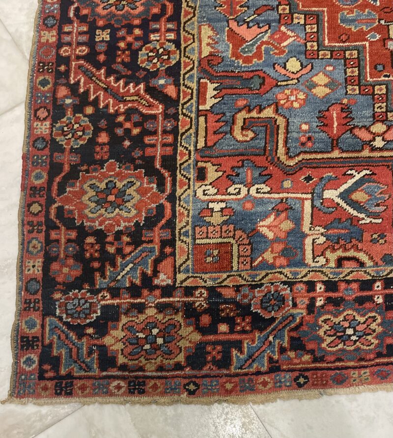 351X248 Antique Persian heriz serapi Rug سجادة فارسيه هريس أنتيك - Image 2