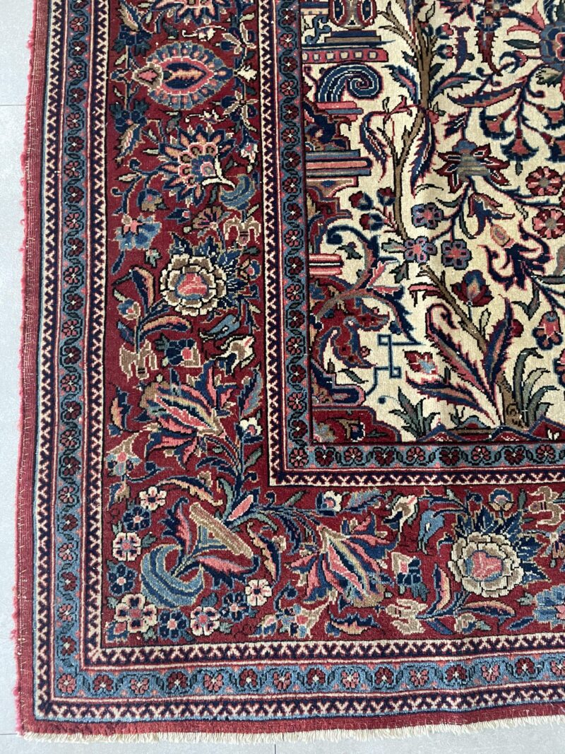205X135 Antique Persian Kashan Rug سجادة فارسيه كاشان أنتيك - Image 2