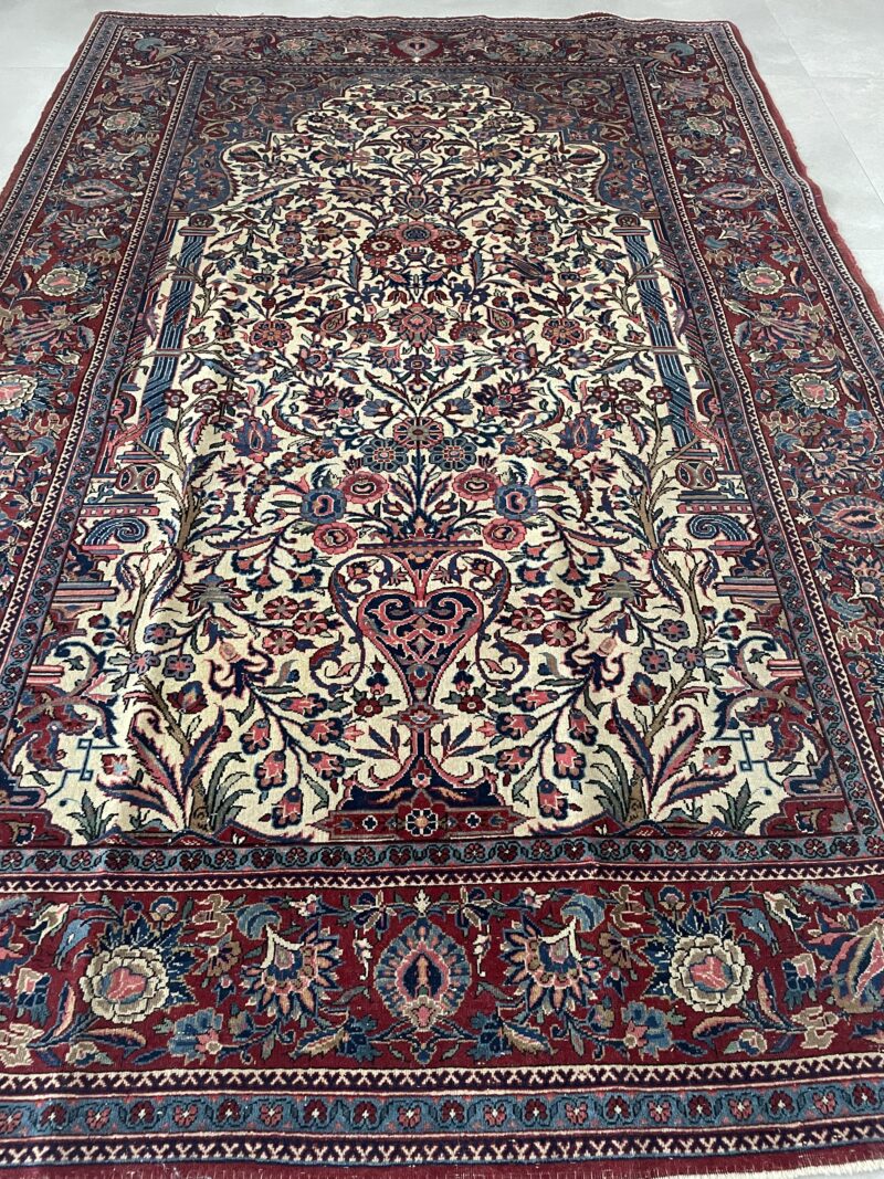 205X135 Antique Persian Kashan Rug سجادة فارسيه كاشان أنتيك - Image 3