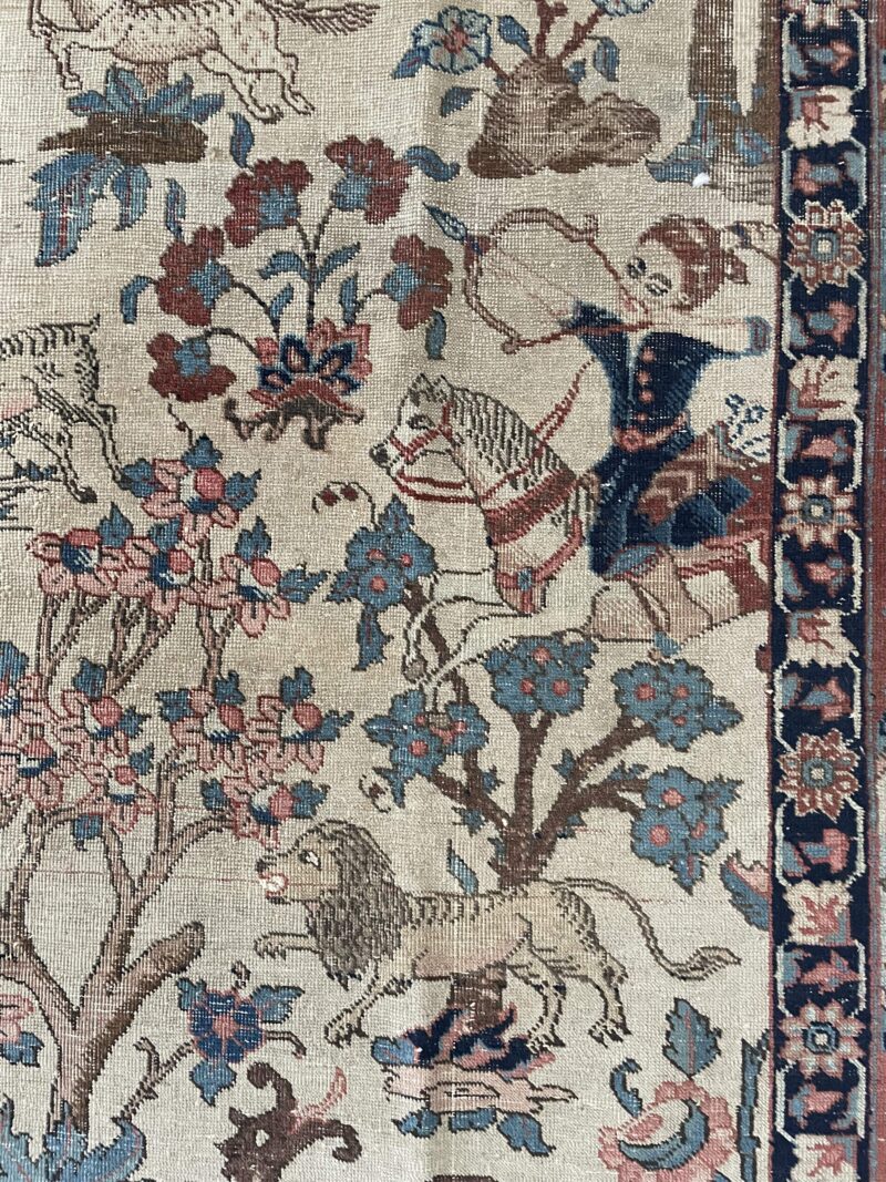 276X197 Persian Antique Tabriz Rug  سجادة فارسيه تبريز أنتيك - Image 8