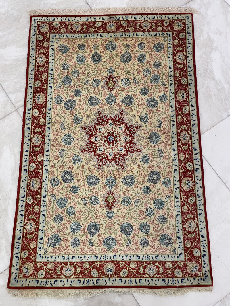 152X99 Qom Persian rug سجادة حرير فارسيه قم