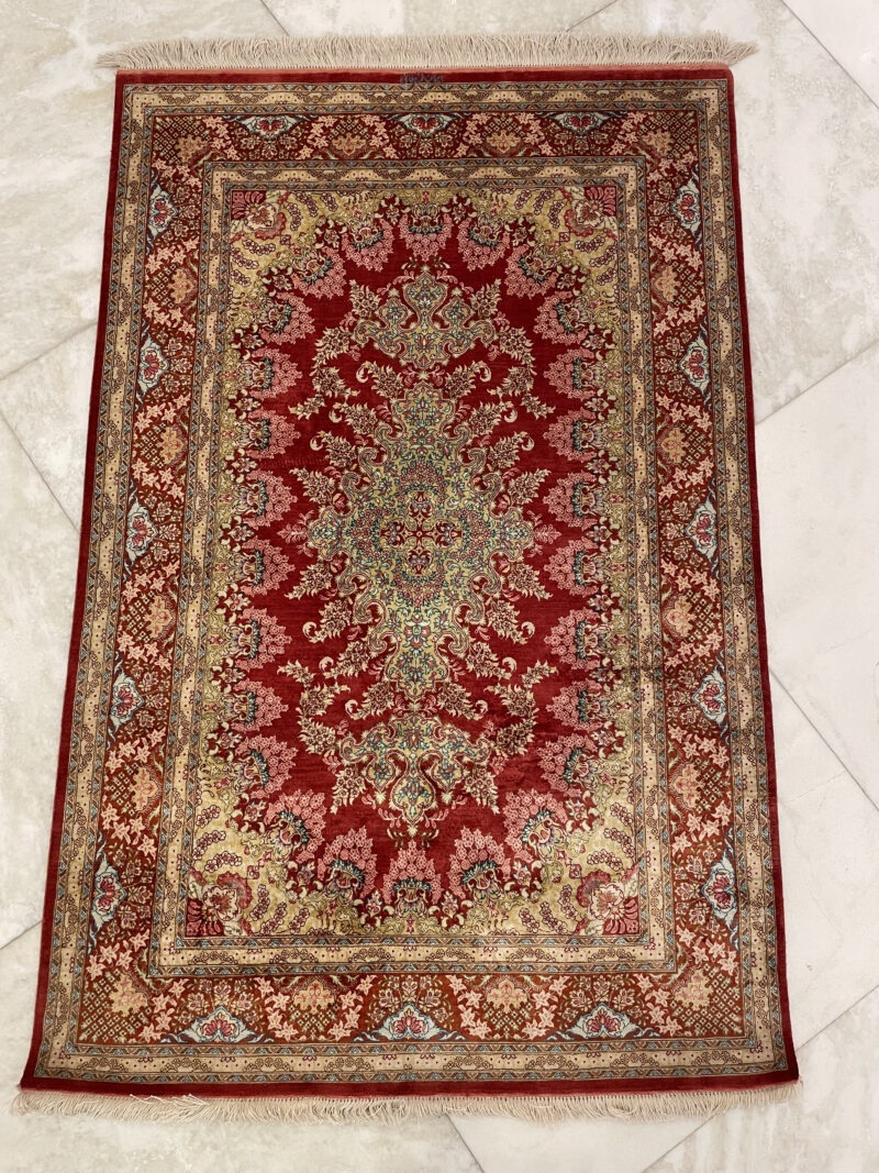 150X1 Qom Persian rug سجادة حرير فارسيه قم