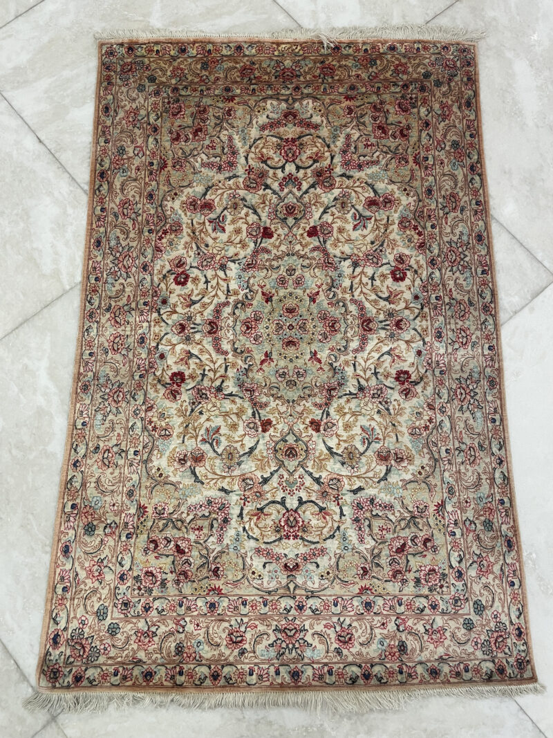 150X94 Qom Persian rug سجادة حرير فارسيه قم