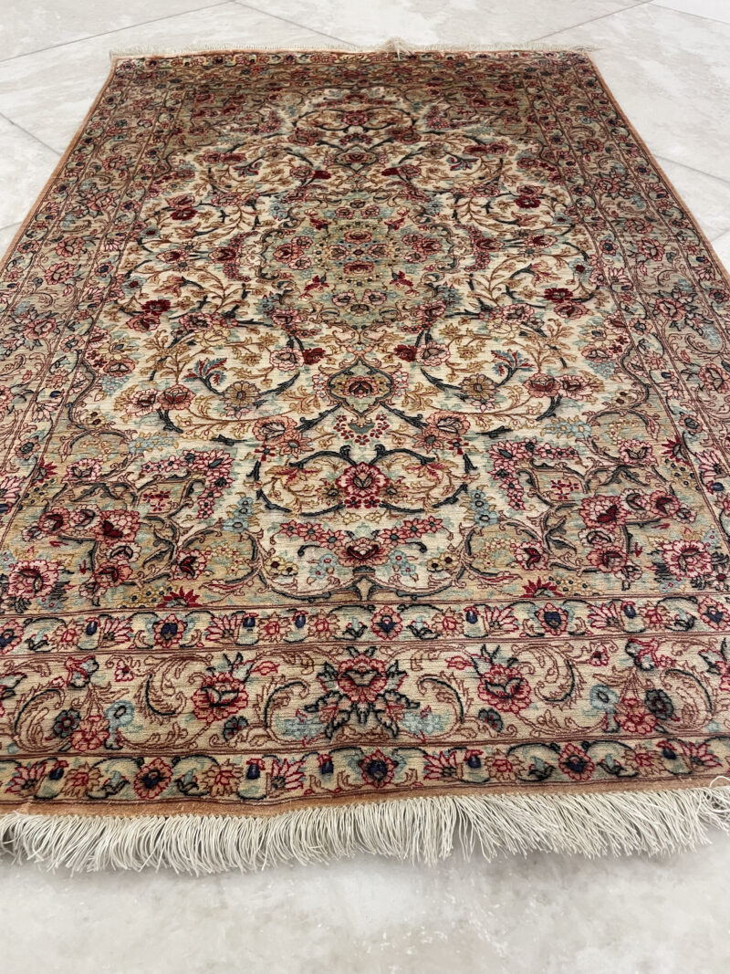 150X94 Qom Persian rug سجادة حرير فارسيه قم - Image 2