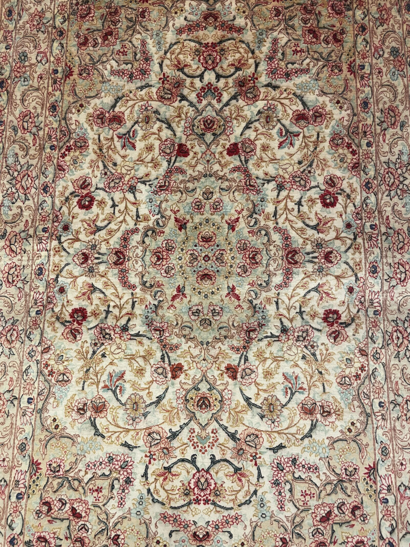 150X94 Qom Persian rug سجادة حرير فارسيه قم - Image 4