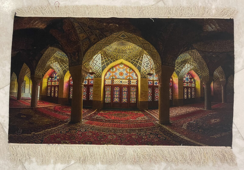 153X92 Persian Tabriz Rug لوحة سجاد فارسيه تبريز