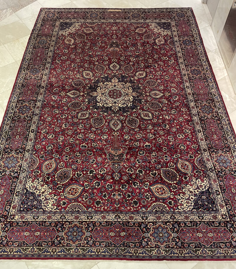 582X403 Persian Mashhad Rug سجادة فارسيه مشهد - Image 2