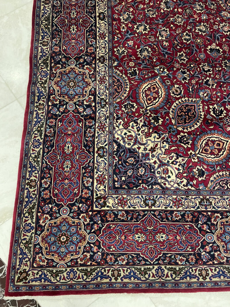 582X403 Persian Mashhad Rug سجادة فارسيه مشهد - Image 3