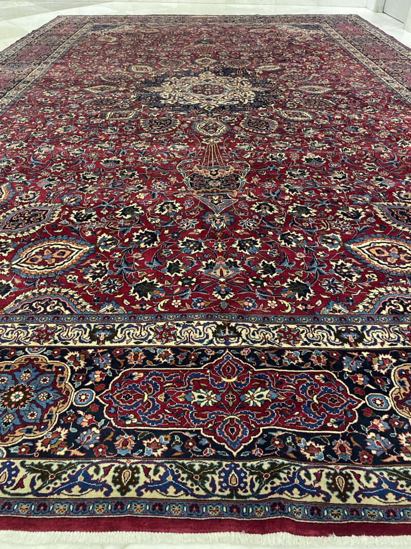 582X403 Persian Mashhad Rug سجادة فارسيه مشهد - Image 6