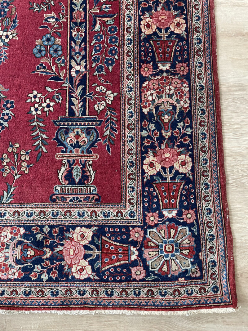 208X131 Antique Persian Kashan Rug سجادة فارسيه كاشان أنتيك - Image 2