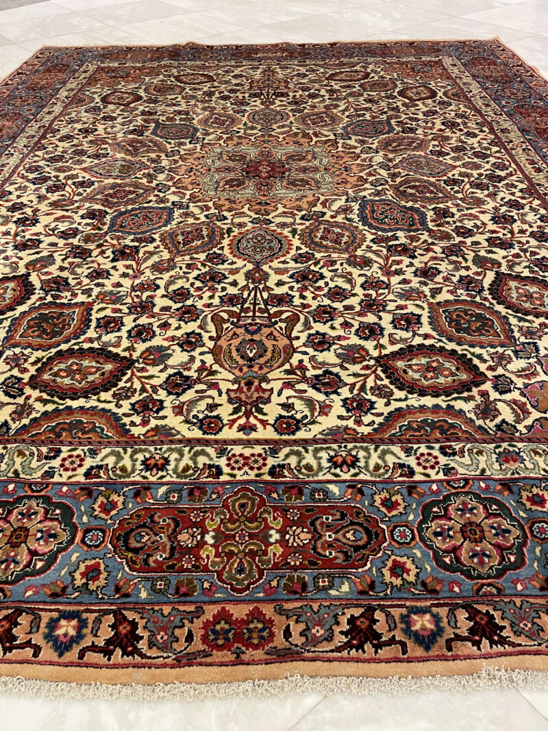374X3 Persian Mashhad Rug سجادة فارسيه مشهد - Image 2