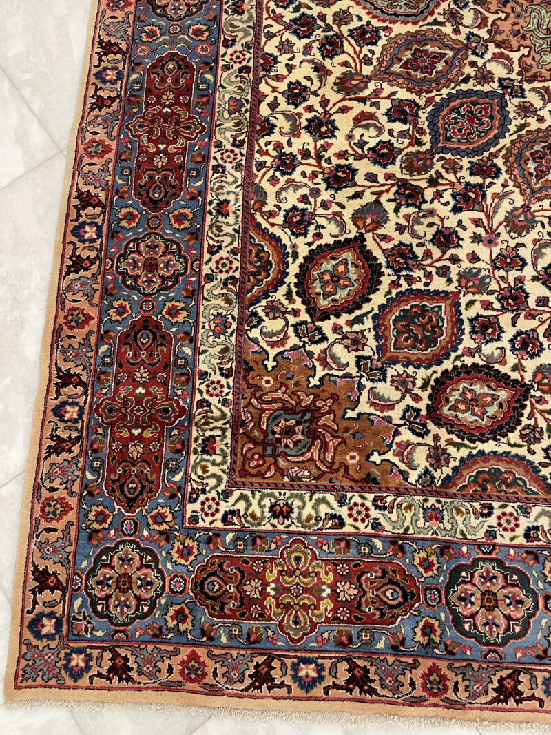 374X3 Persian Mashhad Rug سجادة فارسيه مشهد - Image 3
