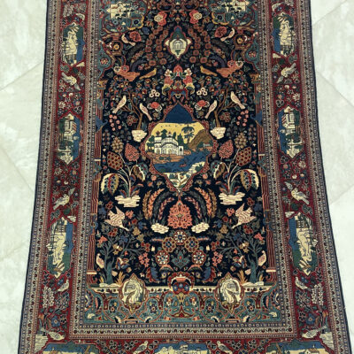210X133 Antique Persian Kashan Rug سجادة فارسيه كاشان أنتيك