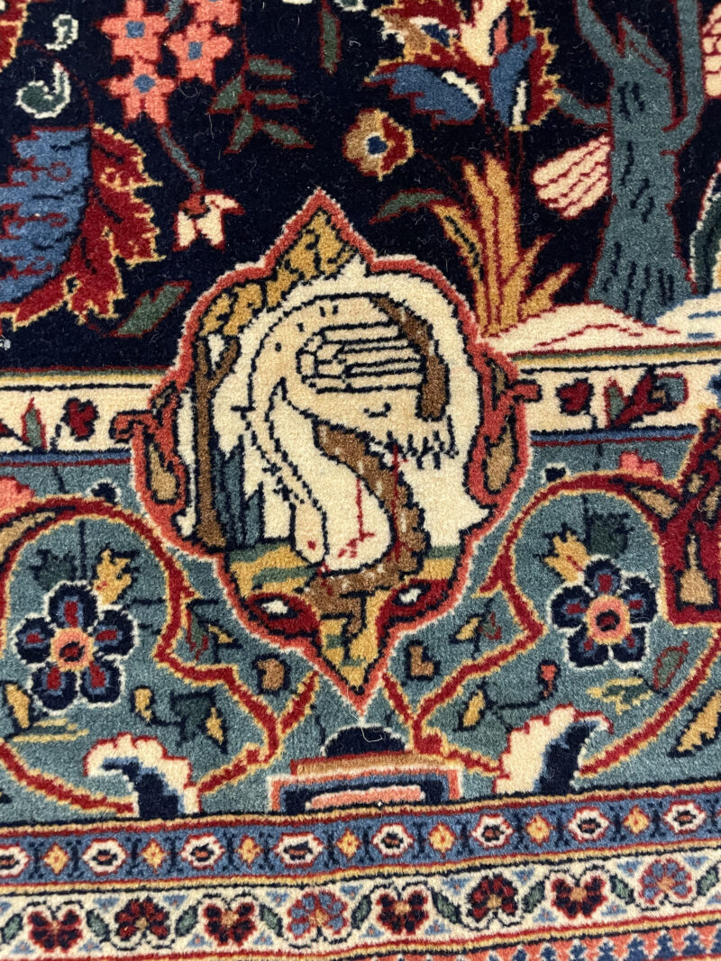 210X133 Antique Persian Kashan Rug سجادة فارسيه كاشان أنتيك - Image 5