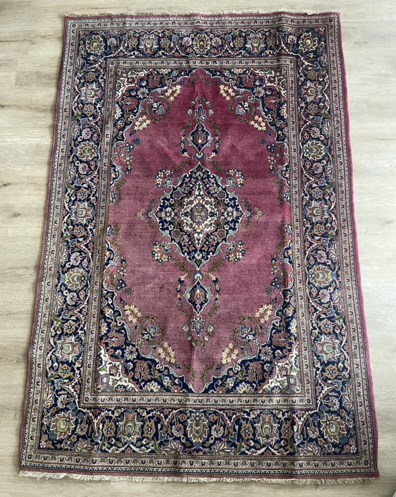 211X127 Antique Persian Kashan Rug سجادة فارسيه كاشان أنتيك