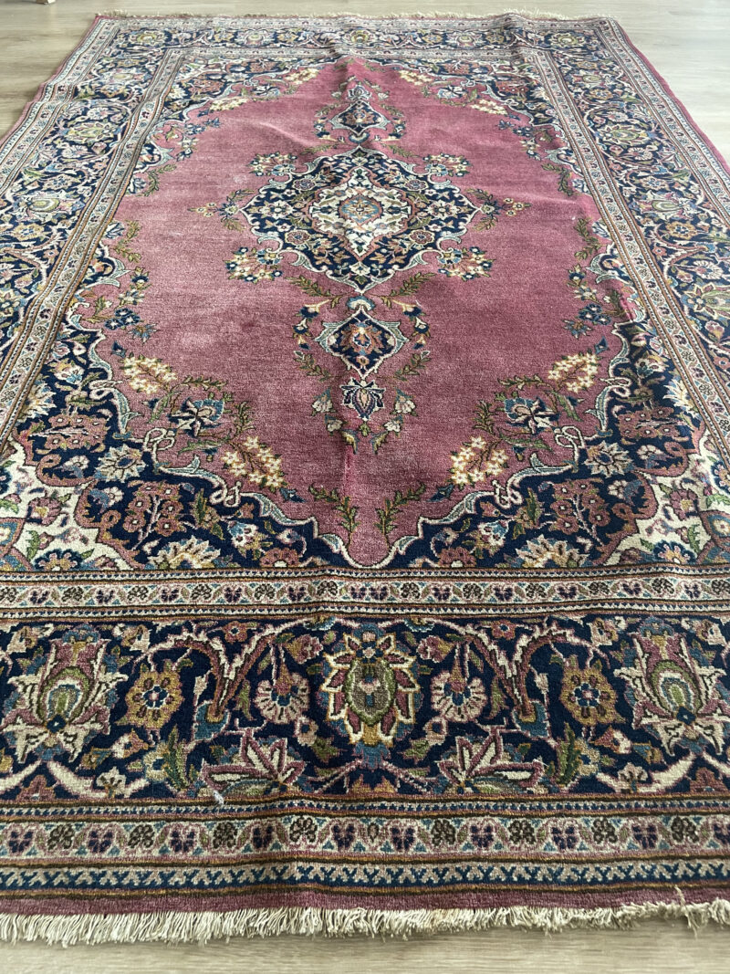 211X127 Antique Persian Kashan Rug سجادة فارسيه كاشان أنتيك - Image 3