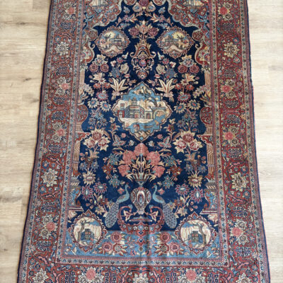 216X127 Antique Kashan Darbir Rug سجادة دربير كاشان أنتيك