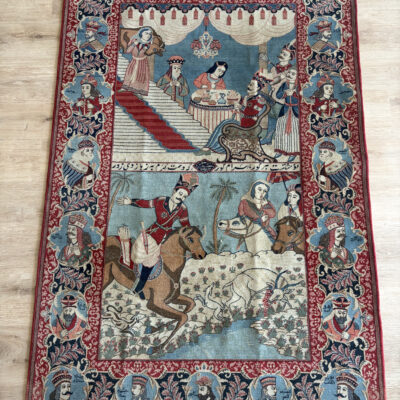 210X136 Antique Persian Kashan Rug سجادة فارسيه كاشان أنتيك