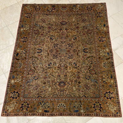 3.5X274 Persian Simi Antique Tabriz  Rug سجادة فارسيه تبريز